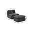 Fauteuil ergonomique pivotant à compression complète avec velours côtelé, pivotant à 360 degrés, profondeur de 33,37 po, hauteur de 36,33 po, emballage de 76 lb, produit 73
