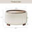 Caysey 30.1" W Upholstered Round Storage Ottoman with Wooden Tray-1967322206