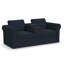 Causeuse modulaire à accoudoirs roulés 2 places 76 po avec console de rangement Lockheart-126757838