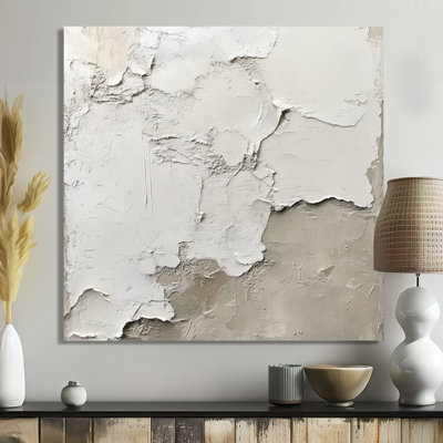 Soft Plaster Paint Layers I - Beige Minimalist Wall Art