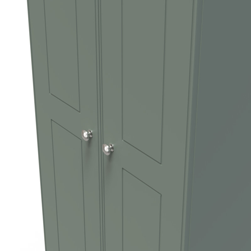 Conners 2 Door Wardrobe, Reed Green/Riviera Oak
