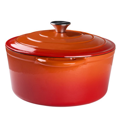Living And Home Cast Iron Round Dutch Oven