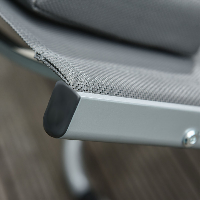 Aymelia 160cm Long Single Chaise, Dark Grey