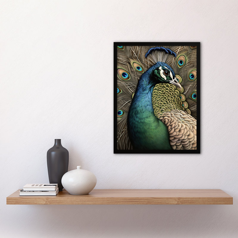 Blaha Curious Peacock - Single Picture Frame Print