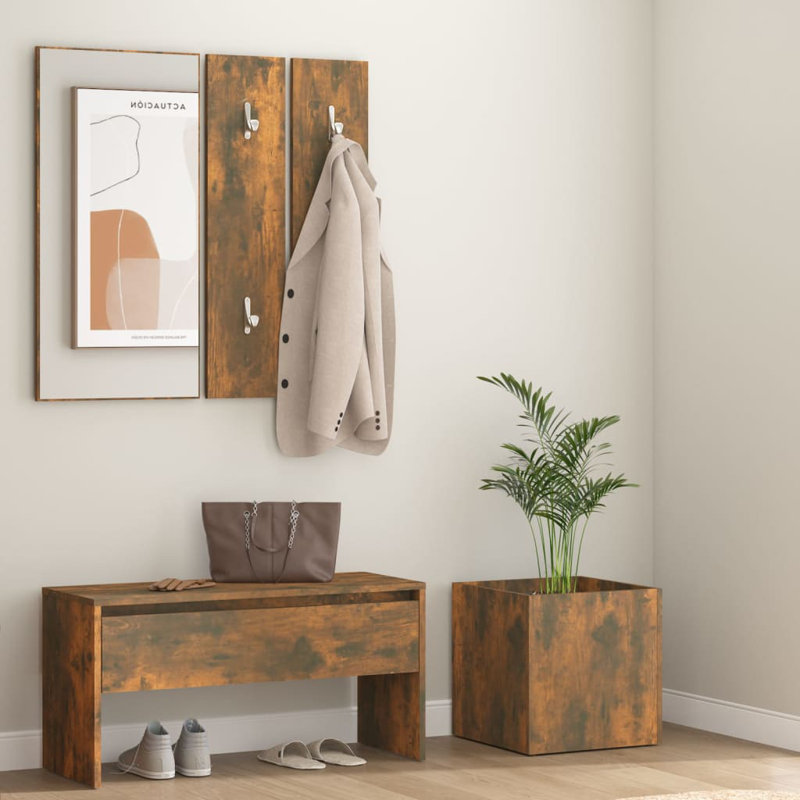 vidaXL Hallway Furniture Set Engineered Wood, Oak