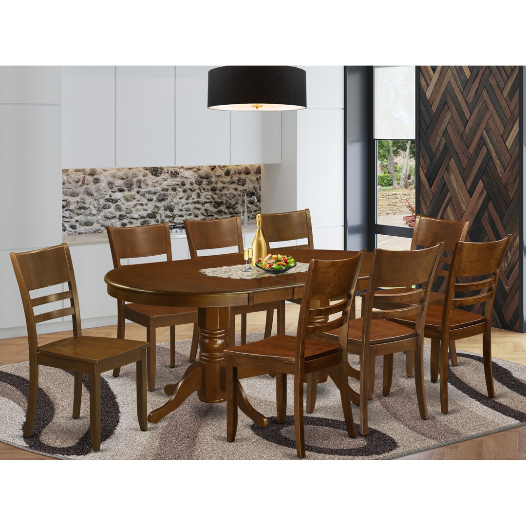 Kapteyn Butterfly Leaf Rubberwood Solid Wood Dining Set Alcott Hill® Pieces 