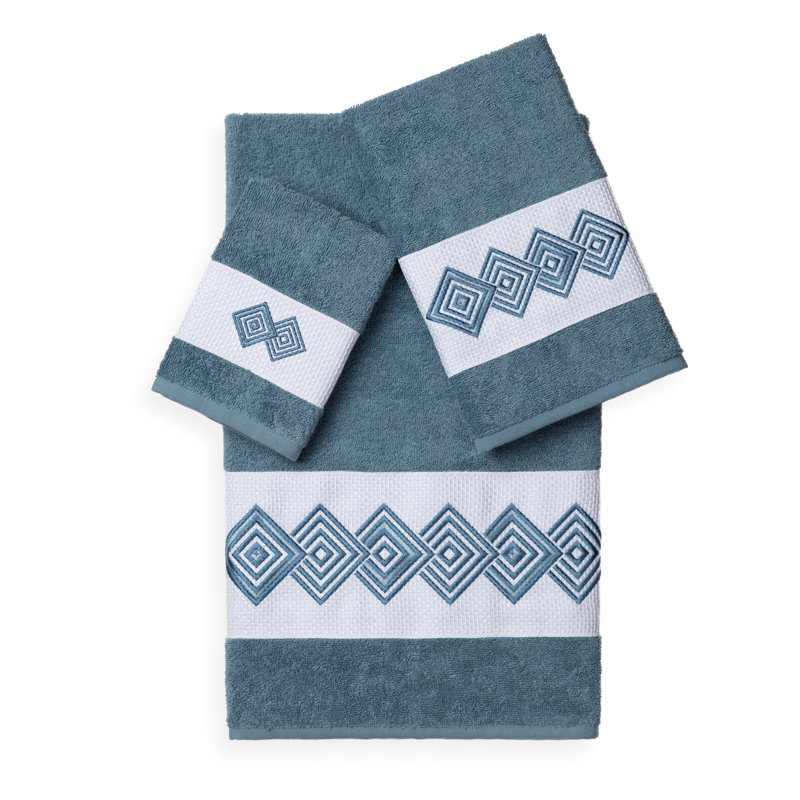 Ensemble de serviettes 3 pièces Noah, Bleu sarcelle