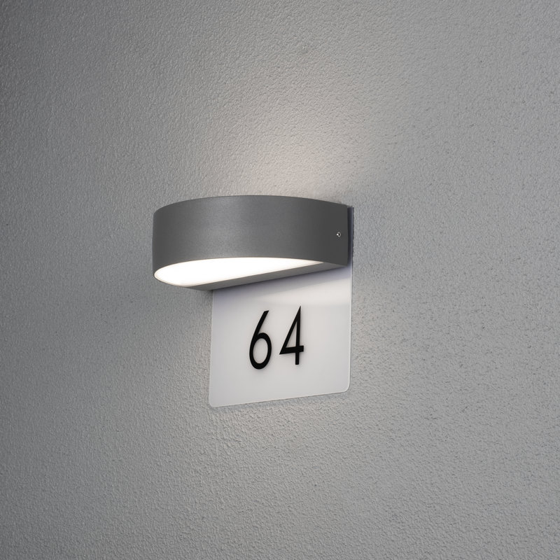 Monza Anthracite 18cm H Integrated LED Outdoor Sconce