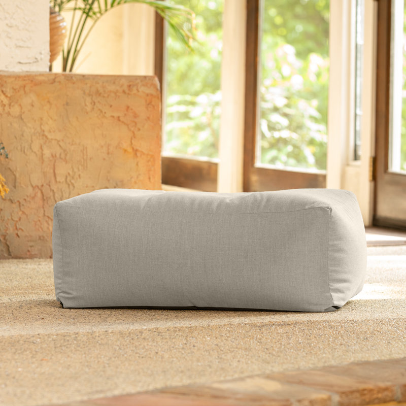 Repose-pieds d'extérieur avec coussin Sunbrella® Charolotte, Beige