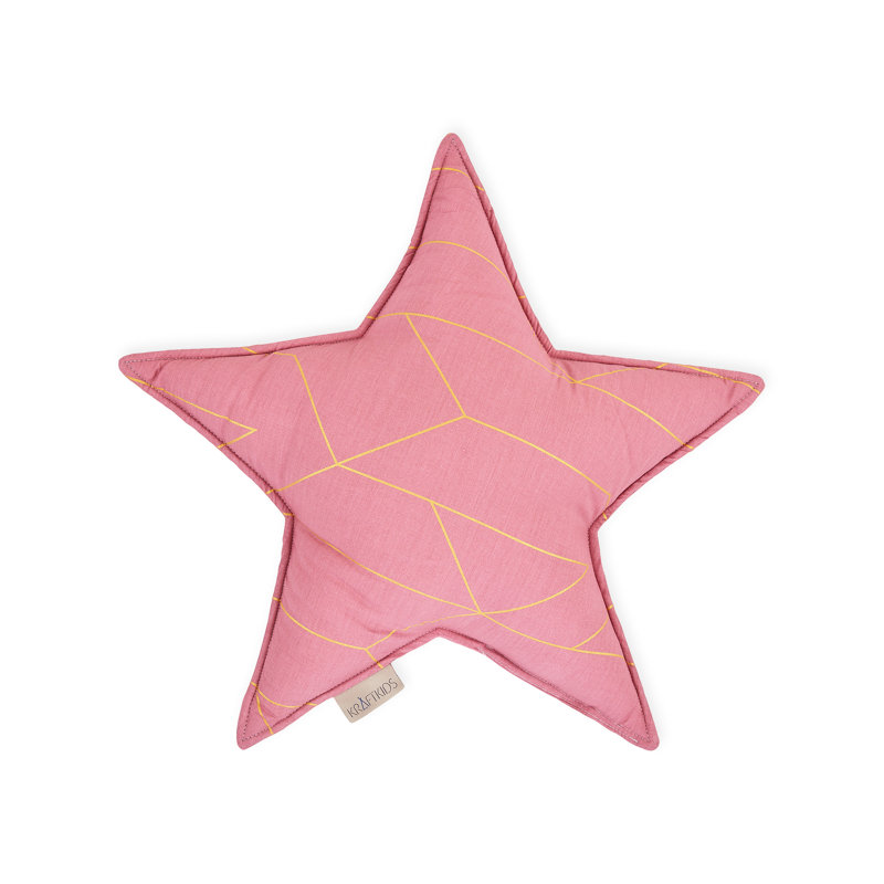 Goldene Linien Geometric Novelty Cushion, Pink