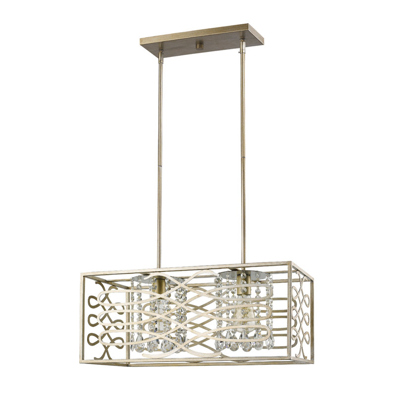 Luminaire suspendu linéaire pour îlot de cuisine 2 lumières Herren
