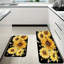 Paquet de 2 tapis de cuisine à motif d'abeilles sur fond noir