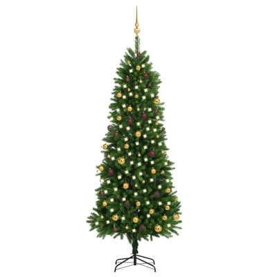 Artificial Pre-lit Christmas Tree with Ball Set Xmas Tree Decoration