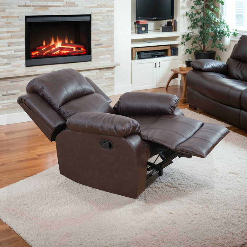 Fauteuil inclinable en cuir Malaki