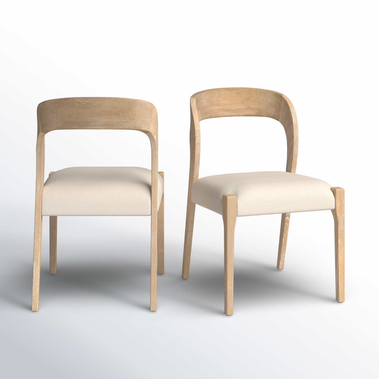 Hamish Linen Oak Side Chair, Natural