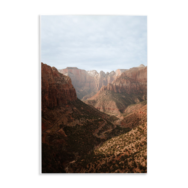 Plaque murale Vast Canyon Zion Park, design par Jade Sharp Photo, H 15 po x l 10 po
