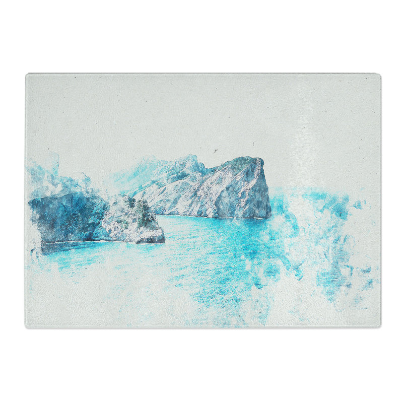 Tempered Glass Rock Formations in Spain Chopping Board, 28.5 cm x 39 cm
