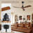 Kemp 52" 3-Solid-Blade Smart Solid Wood Ceiling Fan Without Light，Black&Brown-585287195