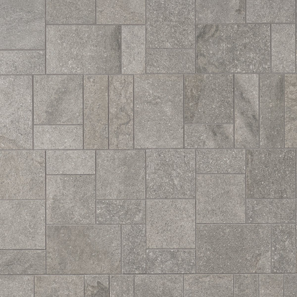 Mosaics Mesa French Pattern 11.8 in x 15.7 in Matte Limestone Look Porcelain Floor and Wall Mosaic Tile