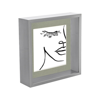 Plastic Box Frame in Grey