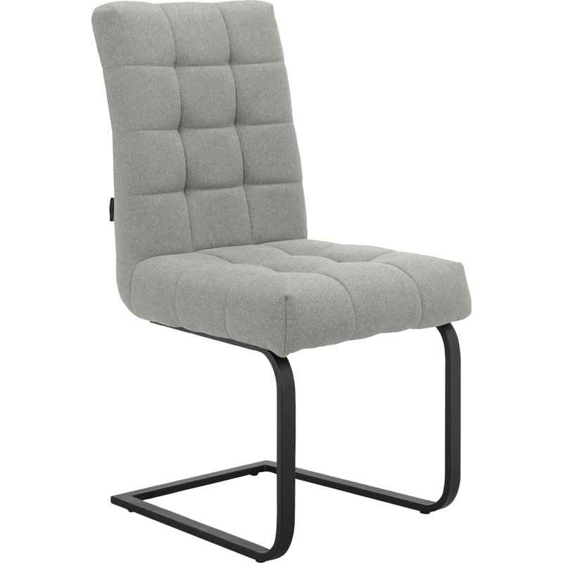 Agamemnon Dinning Chair 2pack Light Grey Fabric, Grey