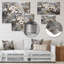 Harmonie I de cerisier blanc et gris - imprimé floral sur métal-92737997