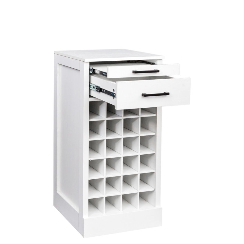 Armoire modulaire en noyer brun pouvant contenir 28 bouteilles de vin - rangement contemporain et pratique dans 28 buffets