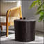 Table d'appoint Kingstown RD Barrel, table de bout d'extérieur durable en osier avec design classique et aucun assemblage requis-1497533071