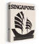 Singapore Junk Sail Minimalist Retro Traditional City Ocean Wall Art Print 1 Piece Wrapped Canvas Wall Art-719575735