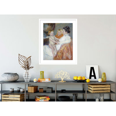 «Mother Sara and The Baby» par Mary Cassatt, impression giclée sur cadre