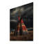 Tipi natif rouge voyage des tribus - impression de paysages urbains sur bois de pin naturel-1951585726