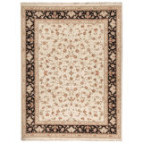 Hand-Knotted High-Quality Taupe and Black Area Rug
