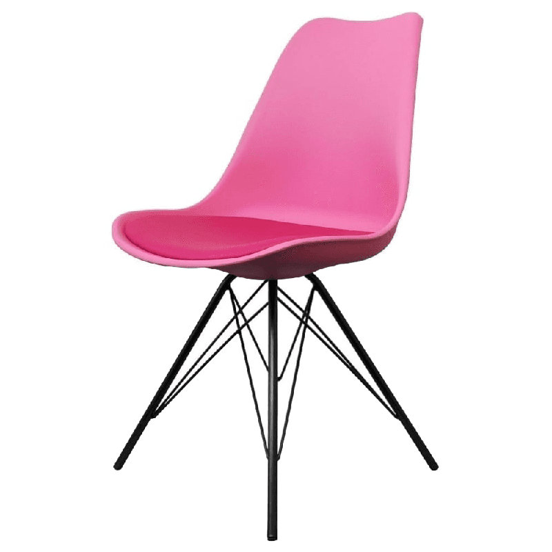 Aneta Plastic Side Chair, Pink