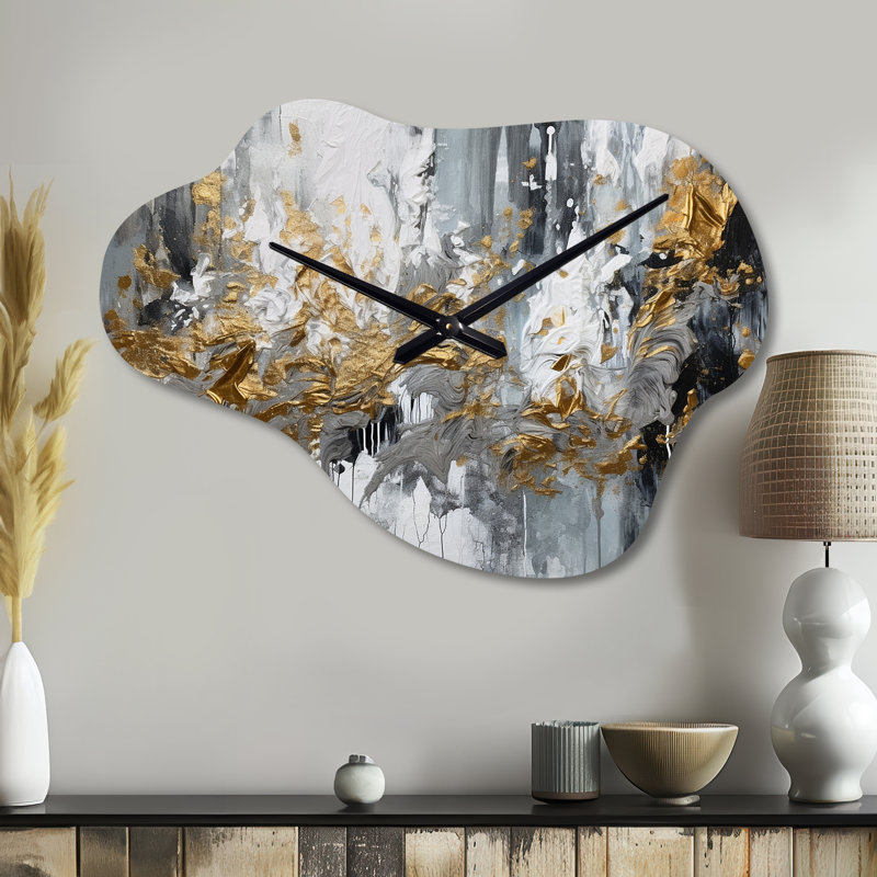 Horloge murale asymétrique en métal Ehsan, Petit