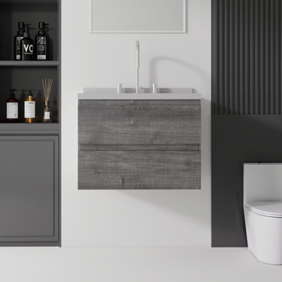 Meuble-lavabo flottant avec lavabo