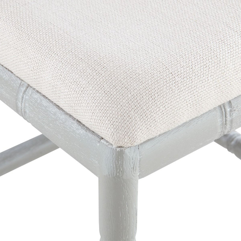 Hampton Upholstered Stool, Gray