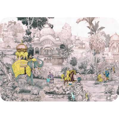India Scene Verdigris Placemat Set