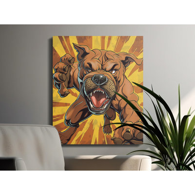 Fierce Bulldog Canvas Wall Art, Dog Print, Gallery Wrapped Matte, Ready to Hang, Archival Quality, Modern Decor