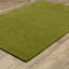 Tapis vert olive en laine fabriqué à la main Makhari-859407350
