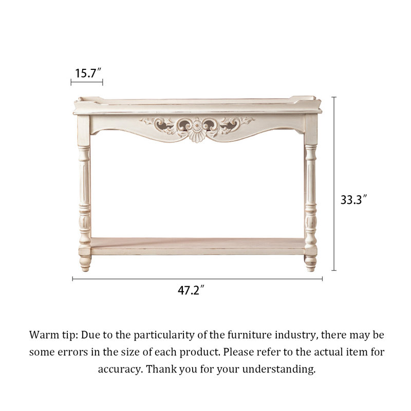 Console en bois massif Shabby Chic