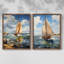 NAUTICAL Series CCCCXVII - Reproduction encadrée de qualité supérieure - prête à être accrochée - aucun clou requis - aucun clou requis-219663180-219663177