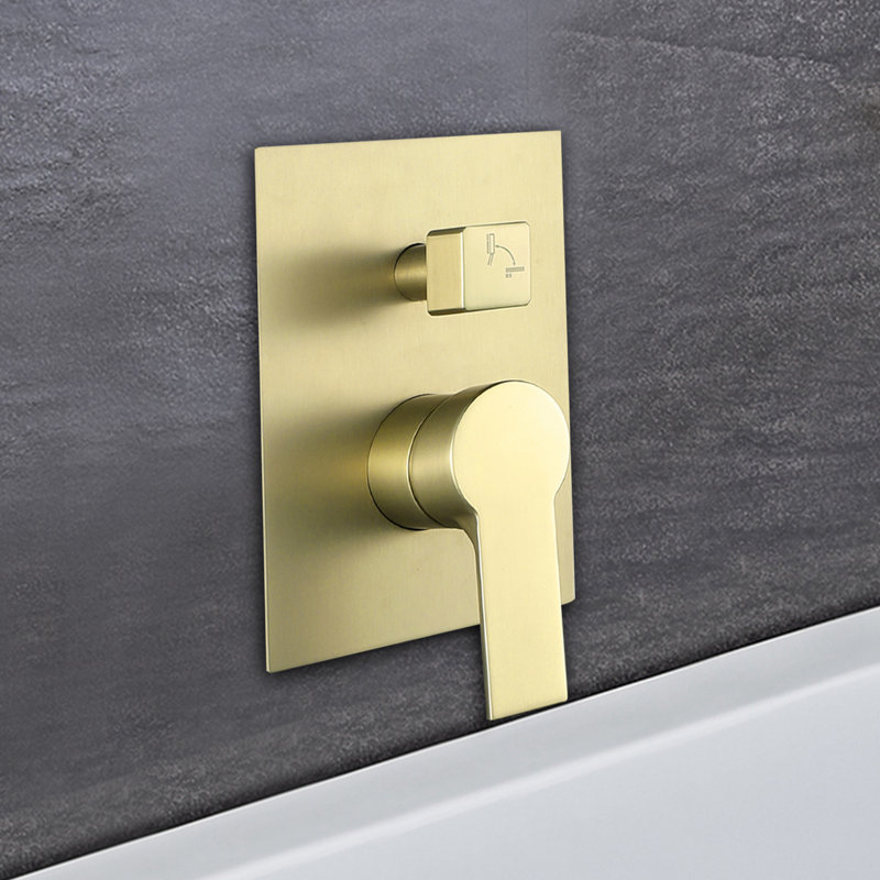 Bathroom Freestanding Tub Filler, Brushed Gold
