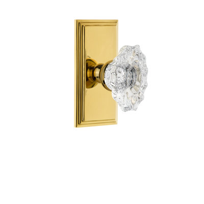 Grandeur Carré Assiette Passage avec bouton de porte en cristal Biarritz