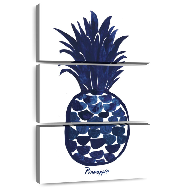 Indigo Pineapple, 38" H x 24" W