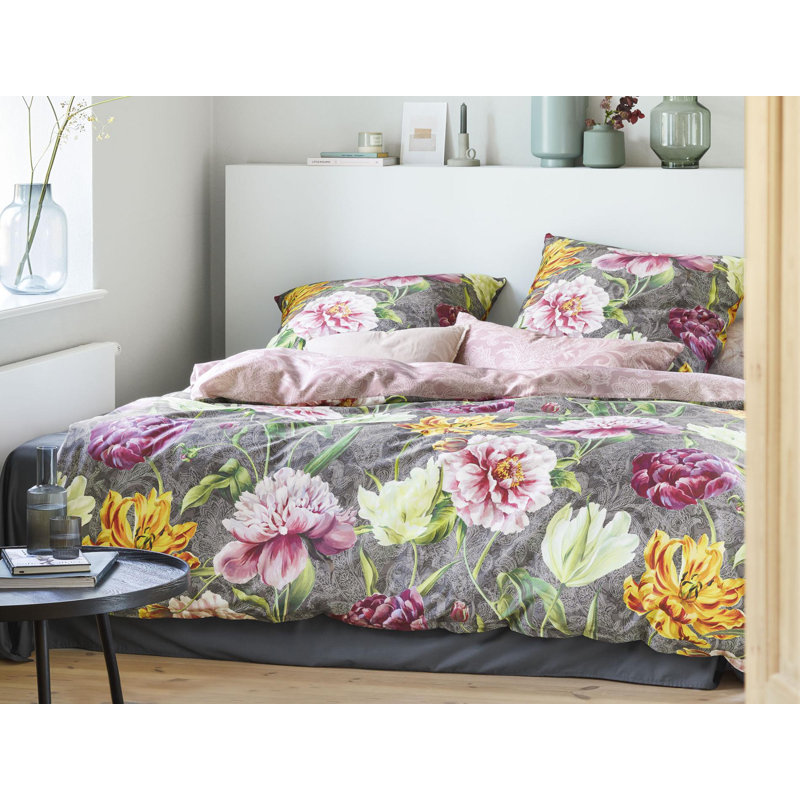 Magic 8856 Mako Satin Duvet Cover Set, 155 x 220cm - 1 Pillowcase ( 80 x 80cm), Gold