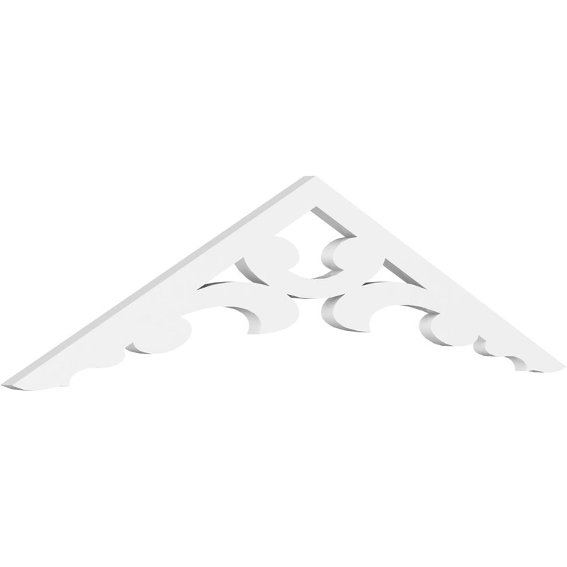 Gable en PVC de qualité architecturale Vienna, 48 po x 12 po x 1 po, 6 / 12, Plastique