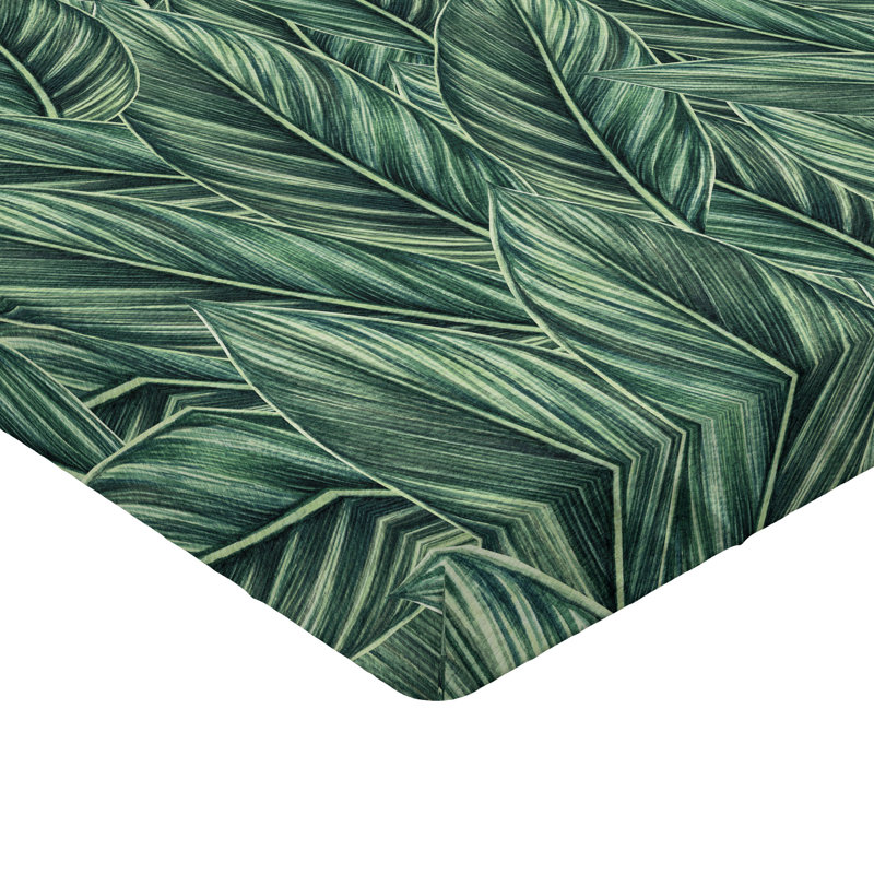 Drap-housse rustique Ambesonne, Drap-housse grand, Vert fougère, vert jade / floral