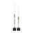 Lyanie Aluminum Metal Slim Decorative Black Candle Holder with Block Bases Set-1992995615