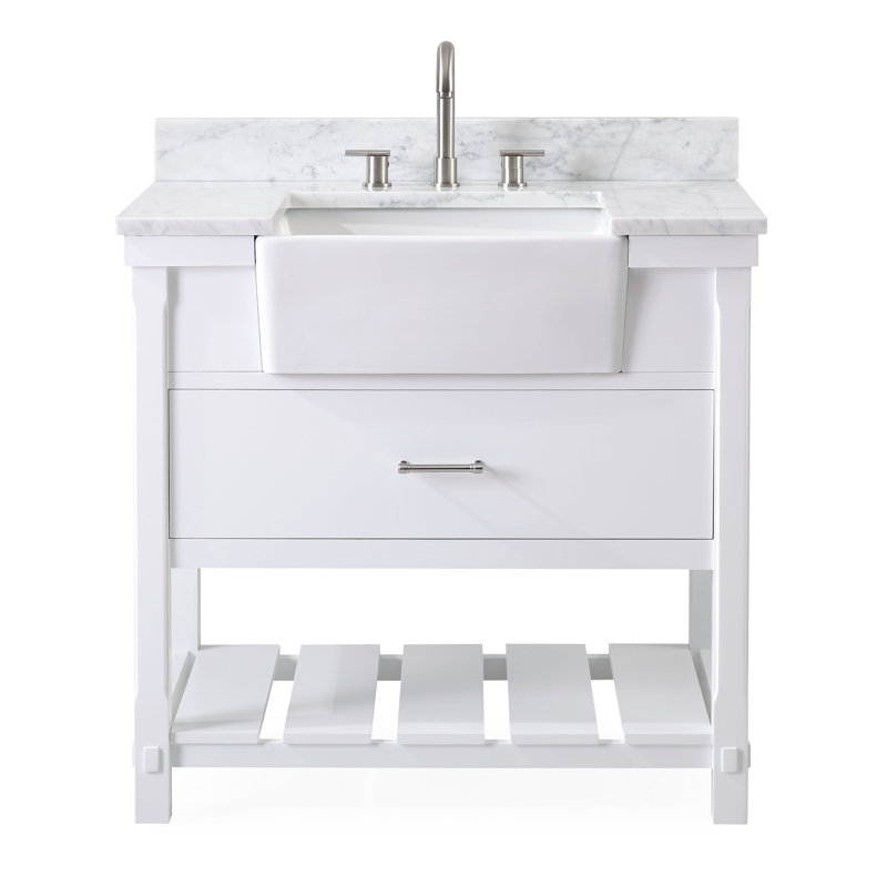 36'' Single Bathroom Vanity with Marble Top