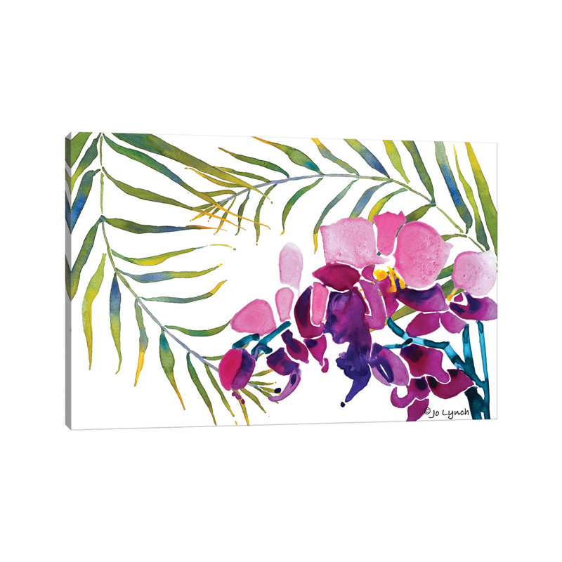 Orchid Leaves by Jo Lynch - Wrapped Canvas Gallery-Wrapped Canvas Giclée, 20.32cm H x 30.48cm W